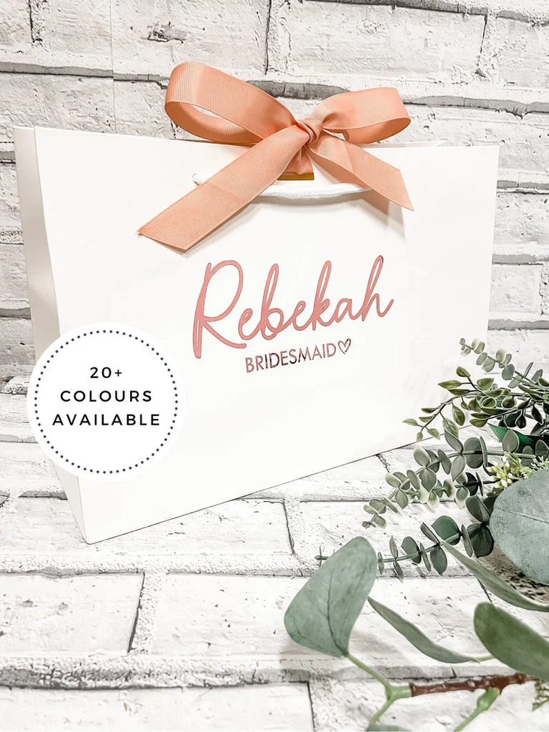 Personalised Changeable Ribbon Luxury Gift Bag - Thea Elizabeth Studio Ltd