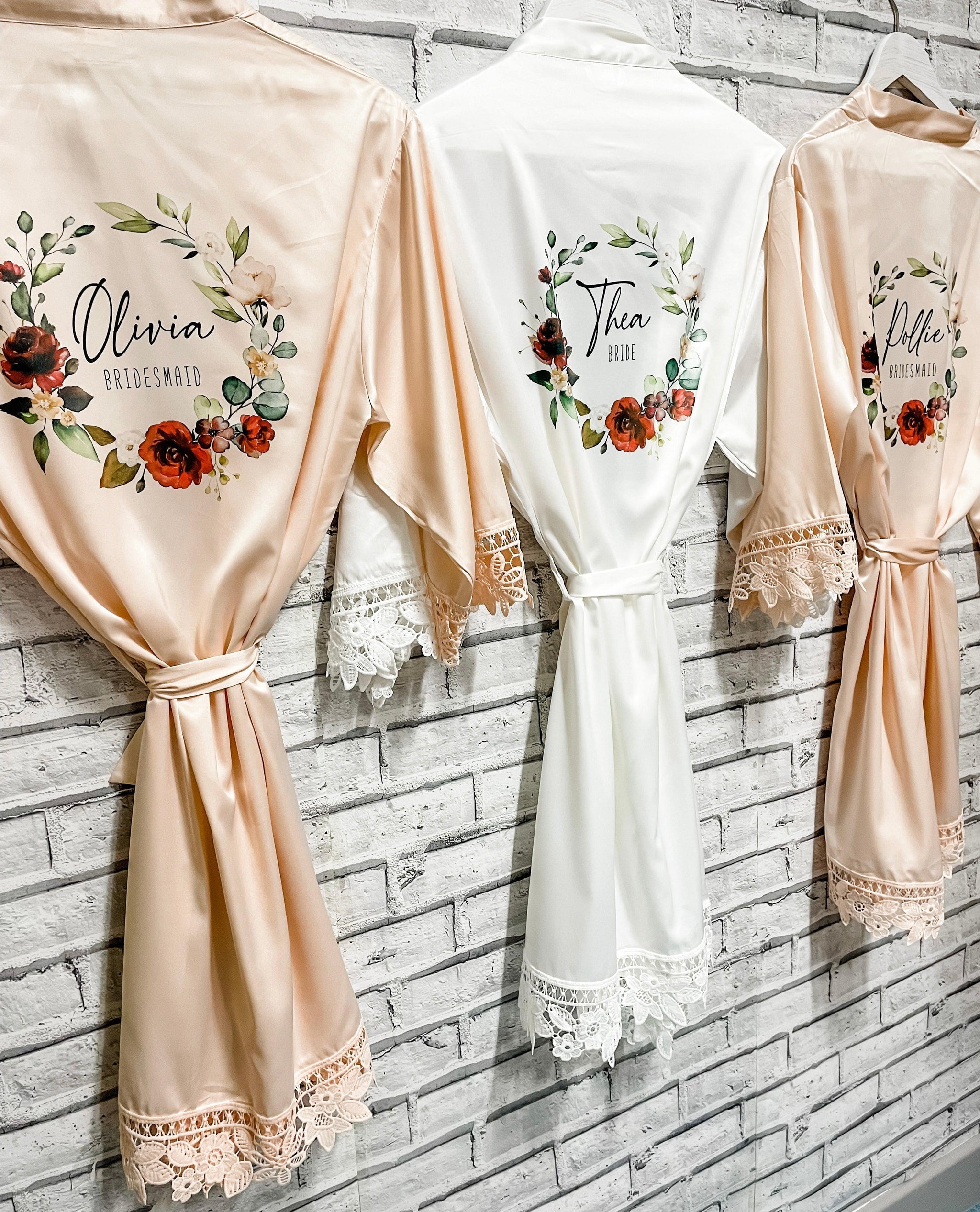 Bridesmaid robe set best sale