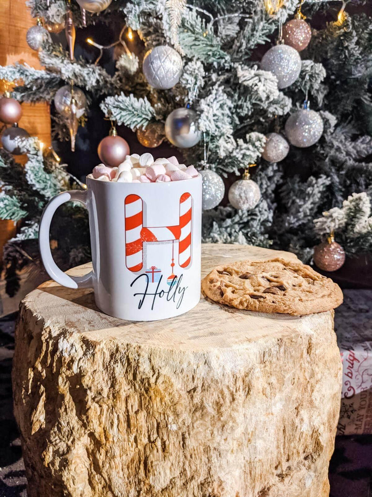 Gingerbread Initial Mug - Personalised - Thea Elizabeth Studio Ltd