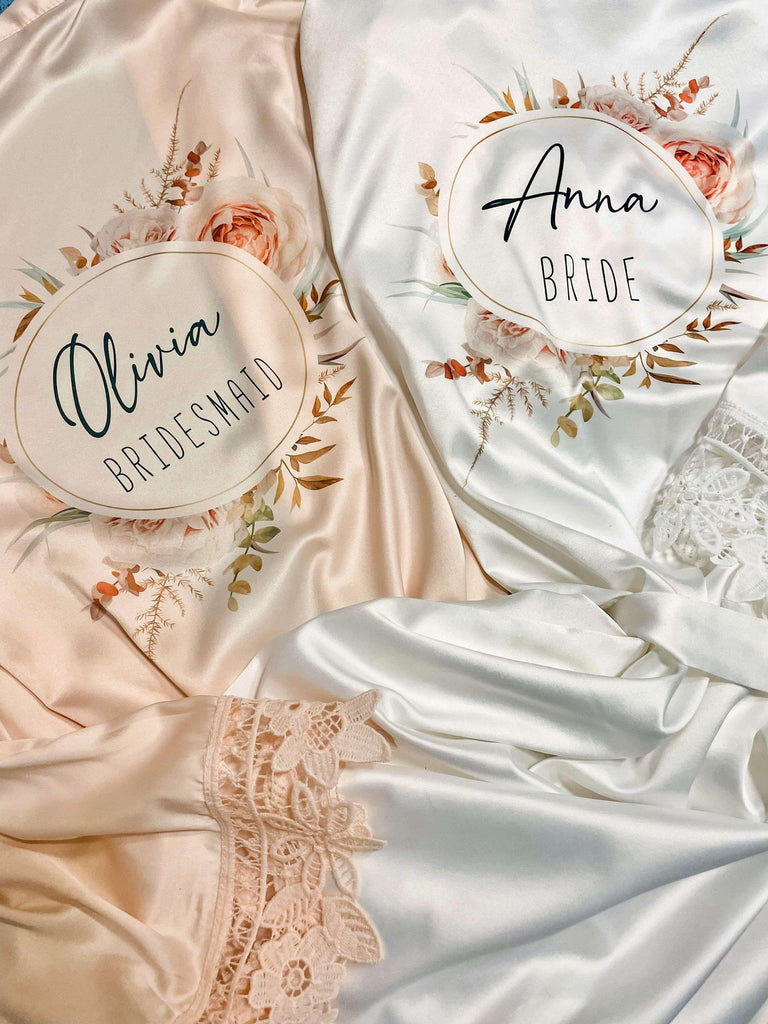 Personalised Bridesmaid Robes/Dressing Gown - Thea Elizabeth Studio Ltd