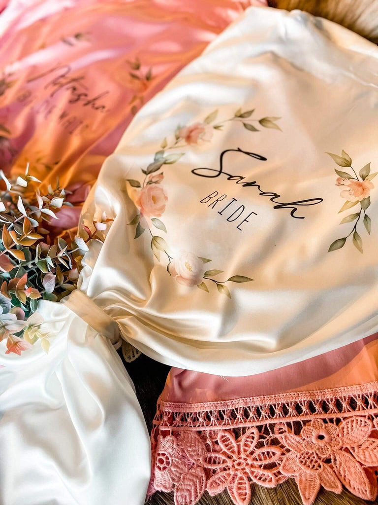 Personalised Bridesmaid Robes/Dressing Gown - Thea Elizabeth Studio Ltd