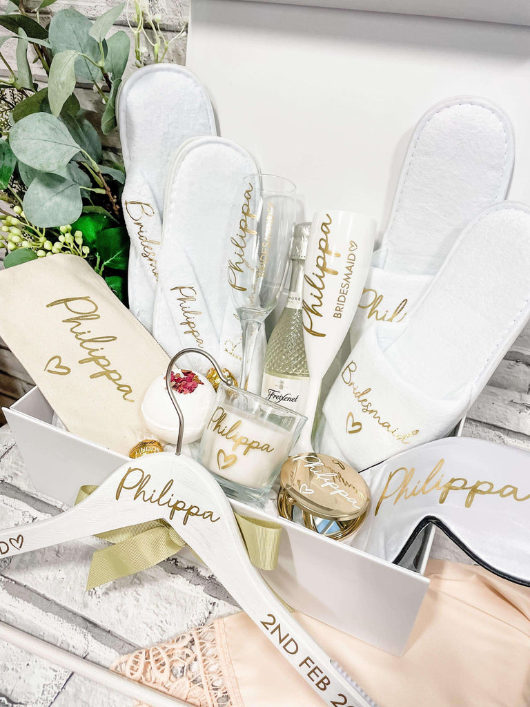 Personalised Bridesmaid Slippers Velour - Thea Elizabeth Studio Ltd