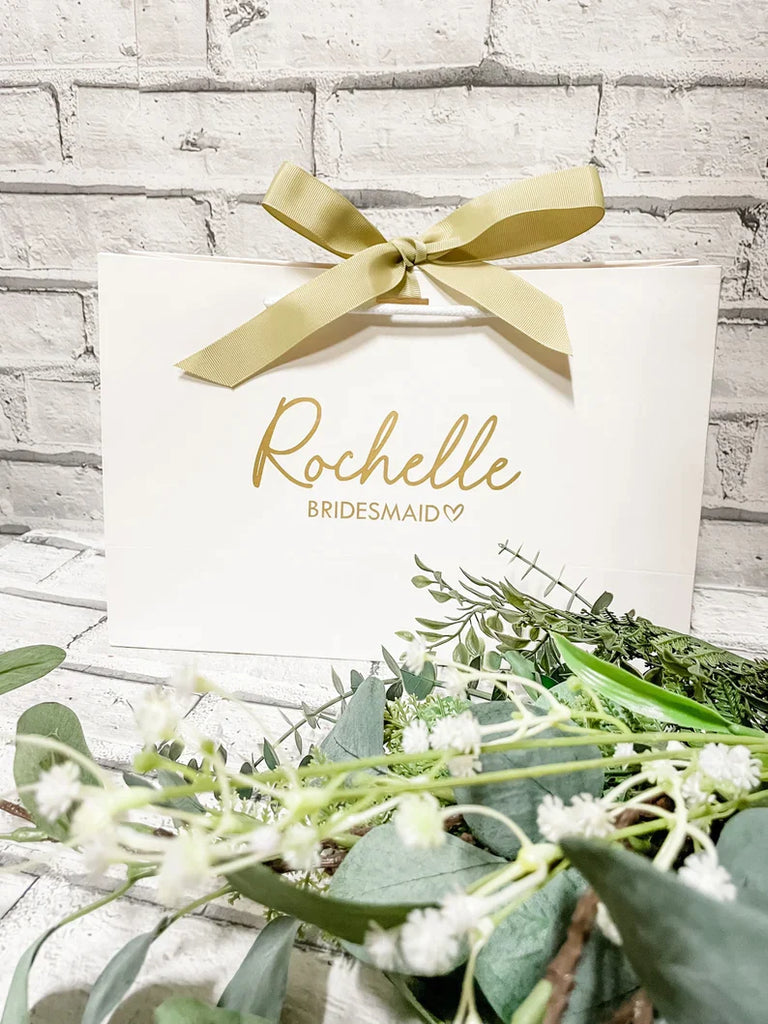 Personalised Changeable Ribbon Luxury Gift Bag - Thea Elizabeth Studio Ltd