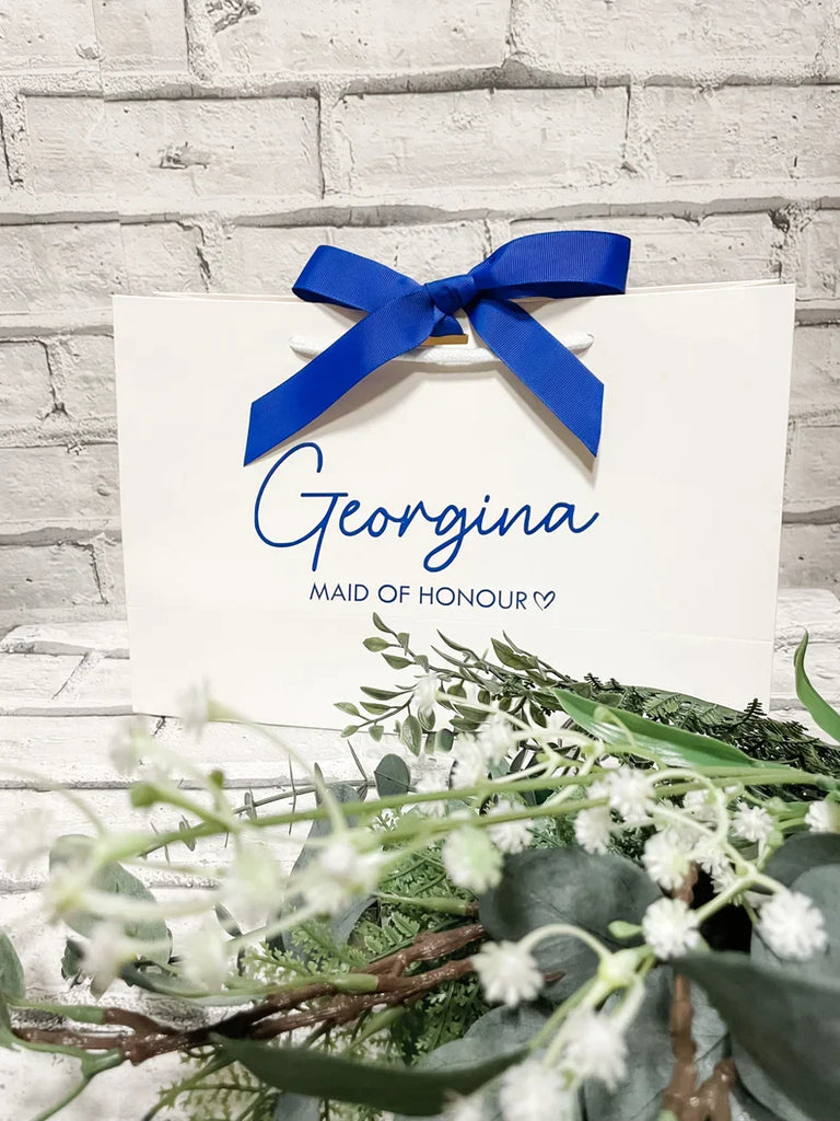 Personalised Changeable Ribbon Luxury Gift Bag - Thea Elizabeth Studio Ltd