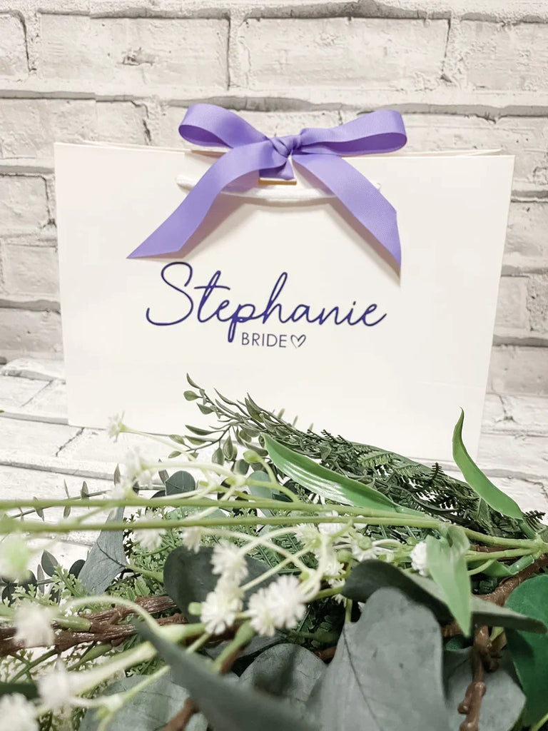 Personalised Changeable Ribbon Luxury Gift Bag - Thea Elizabeth Studio Ltd