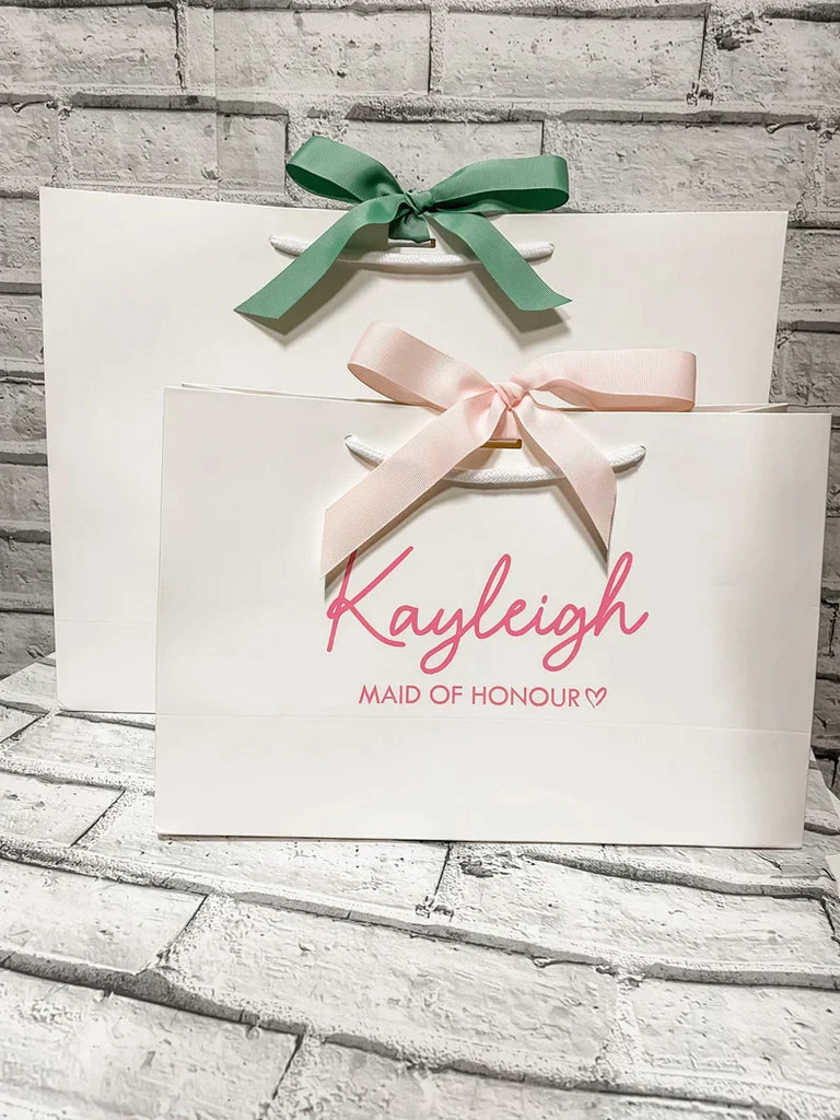 Personalised Changeable Ribbon Luxury Gift Bag - Thea Elizabeth Studio Ltd