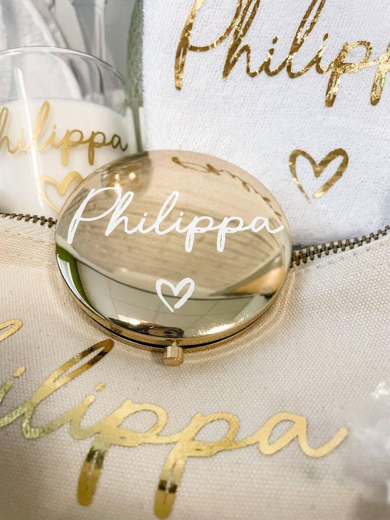 Personalised Compact Mirror, Weddings and Hen Parties - Thea Elizabeth Studio Ltd