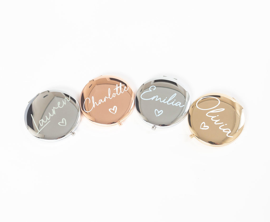 Personalised Compact Mirror, Weddings and Hen Parties - Thea Elizabeth Studio Ltd