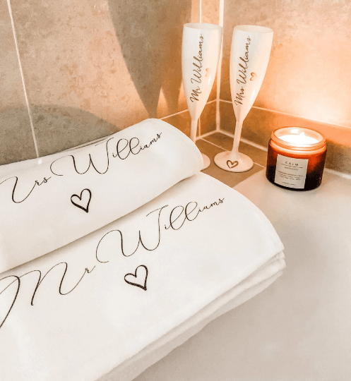 Personalised Mr/Mrs Towels - Thea Elizabeth Studio Ltd