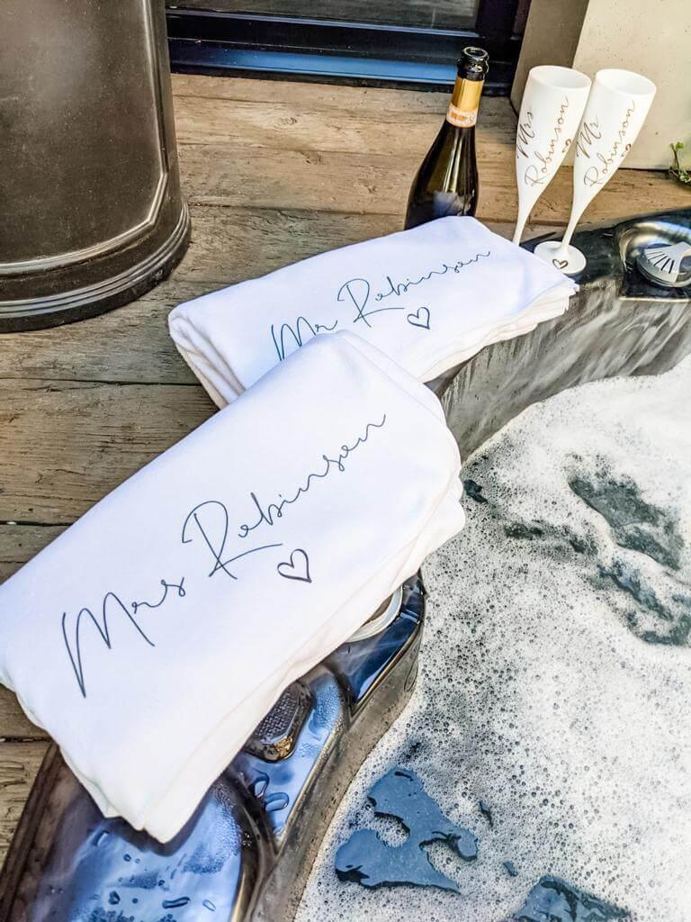 Personalised Mr/Mrs Towels - Thea Elizabeth Studio Ltd