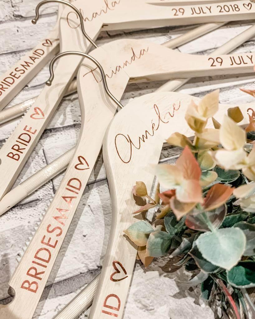 Shabby Chic Bridal Party Dress Hangers - Thea Elizabeth Studio Ltd