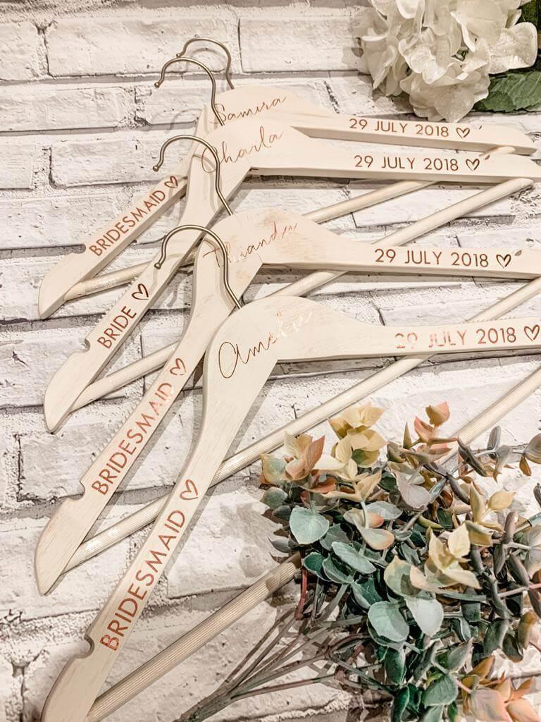 Shabby Chic Bridal Party Dress Hangers - Thea Elizabeth Studio Ltd