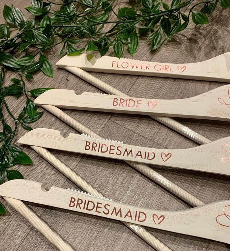 Shabby Chic Bridal Party Dress Hangers - Thea Elizabeth Studio Ltd