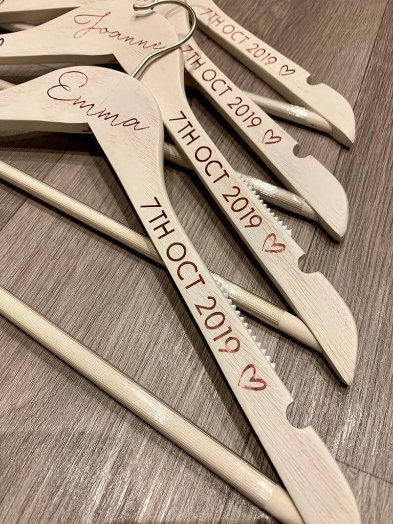 Shabby Chic Bridal Party Dress Hangers - Thea Elizabeth Studio Ltd