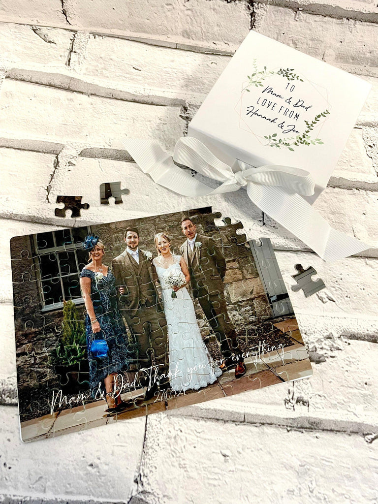 SURPRISE REVEAL Personalised Photo Jigsaw Puzzle Gift, Valentine’s Day Gift, Wedding, Anniversary, Birthday, Christmas Gift - Thea Elizabeth Studio Ltd